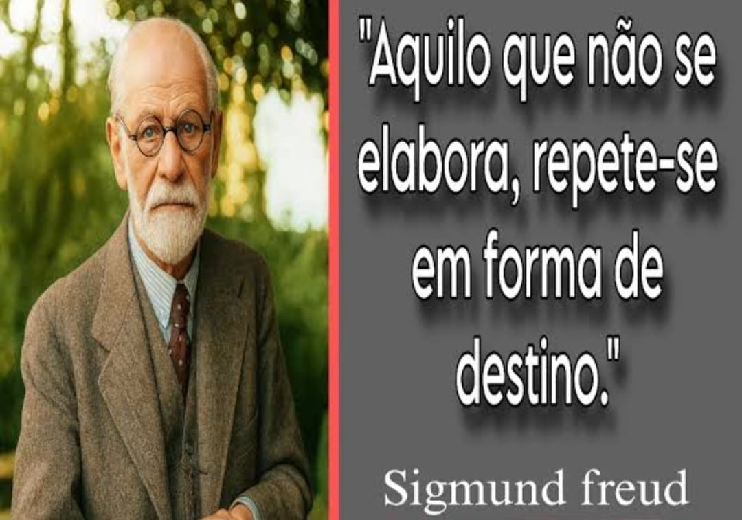 Citação Sigmund Freud: Aquilo que não se elabora, repete-se em forma de destino.